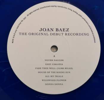 LP Joan Baez: Joan Baez (The Original Debut Recording)  LTD | CLR