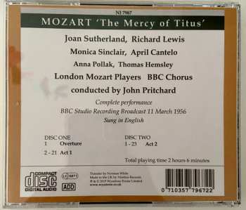 2CD Wolfgang Amadeus Mozart: The Mercy of Titus