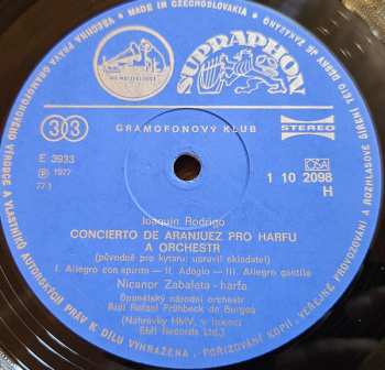 LP Joaquín Rodrigo: Hraje Koncerty Pro Harfu A Orchester