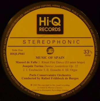 LP Manuel de Falla: Music Of Spain