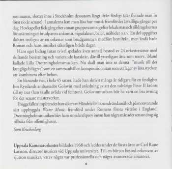 CD Anthony Halstead: Drottningholmsmusiken / Lilla Drottningholmsmusiken