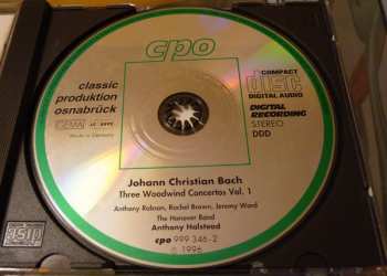 CD Johann Christian Bach: Woodwind Concertos Vol. 1