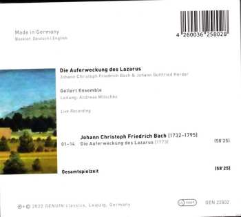 CD Johann Christoph Friedrich Bach: Die Auferweckung Des Lazarus 