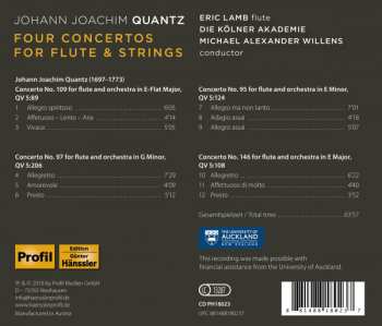 CD Kölner Akademie: Four Flute Concertos For Flute & Strings