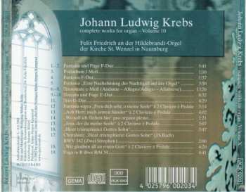 CD Johann Ludwig Krebs: Complete Works For Organ Volume 10
