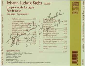 CD Johann Ludwig Krebs: Complete Works For Organ Volume 4