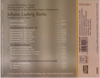 CD Johann Ludwig Krebs: Complete Works For Organ Volume 5