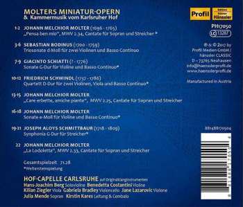 CD Johann Melchior Molter: Molters Miniatur-Opern & Kammermusik Vom Karlsruher Hof