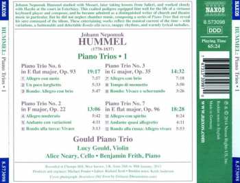 CD Johann Nepomuk Hummel: Piano Trios - 1