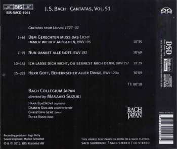 SACD Johann Sebastian Bach: Cantatas 51: ►120a ►157 ►192 ►195 (Nun Danket Alle Gott)