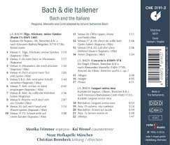 CD Johann Sebastian Bach: Bach & die Italiener. Pergolesi, Marcello & Conti adapted by Bach