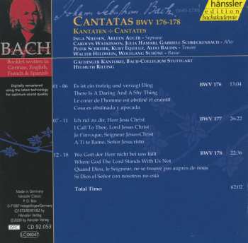 CD Johann Sebastian Bach: Cantatas BWV 176-178