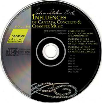 CD Johann Sebastian Bach: Influences Of Cantata, Concerto & Chamber Music