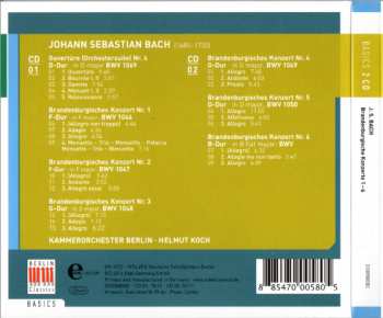2CD Johann Sebastian Bach: Brandenburgische Konzerte  1 - 6