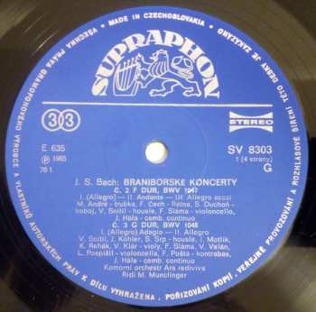 2LP/Coffret Johann Sebastian Bach: Braniborské Koncerty