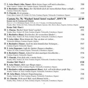 CD Johann Sebastian Bach: Cantatas 15 : BWV 40 Darzu Ist Erschienen Der Sohn Gottes - BWV 60 O Ewigkeit, Du Donnerwort - BWV 70 Wachtet! Betet! Betet! Wachtet! - BWV 90 Es Reiset Euch Schreklich Ende
