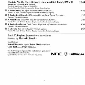 CD Johann Sebastian Bach: Cantatas 15 : BWV 40 Darzu Ist Erschienen Der Sohn Gottes - BWV 60 O Ewigkeit, Du Donnerwort - BWV 70 Wachtet! Betet! Betet! Wachtet! - BWV 90 Es Reiset Euch Schreklich Ende