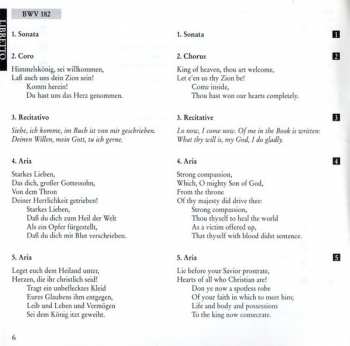 CD Johann Sebastian Bach: Cantatas BWV 182-184