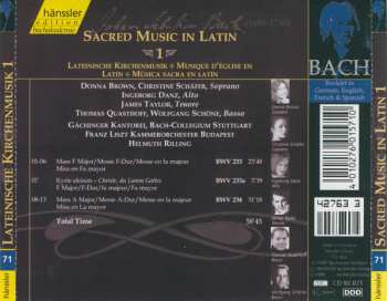 CD Johann Sebastian Bach: Sacred Music In Latin - 1: Missa BWV 233; Kyrie Eleison BWV 233A; Missa BWV 234