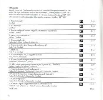 CD Johann Sebastian Bach: Musical Offering BWV 1079 / Canons BWV 1072 - 1078, 1086, 1087