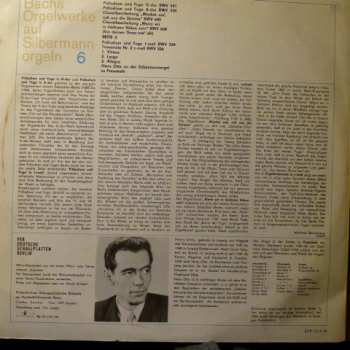 LP Johann Sebastian Bach: Bachs Orgelwerke Auf Silbermannorgeln 6: Hans Otto An Der Silbermannorgel Zu Fraureuth (01/74)