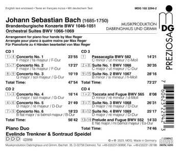 4CD/Coffret Johann Sebastian Bach: Brandenburgische Konzerte / Orchestral Suites / Passacaglia C Minor / Toccata And Fugue D Minor / Prelude And Fugue E Flat Major
