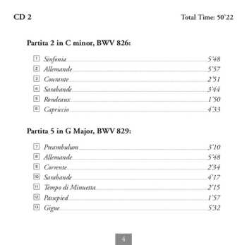 3CD Johann Sebastian Bach: Clavier-Übung I Six Partitas, BWV 825-830