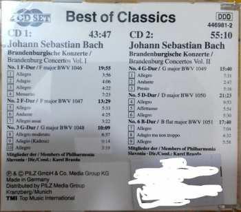 2CD Johann Sebastian Bach: Brandenburgische Konzerte Nr. 1-6