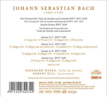 CD Johann Sebastian Bach: Sonaten • Sonatas BWV 1027-1029 & 1038