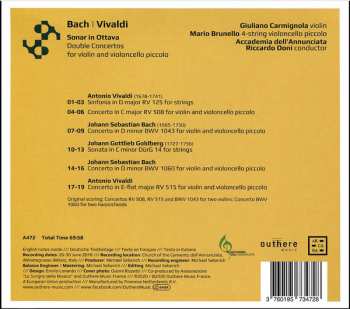 CD Johann Sebastian Bach: Sonar In Ottava - Double Concertos For Violin And Violoncello Piccolo