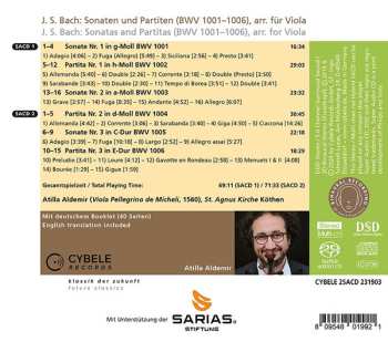2SACD Johann Sebastian Bach: Sonaten Und Partiten (BWV 1001-1006), Arr. Für Viola