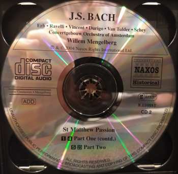 3CD/Coffret Johann Sebastian Bach: St Matthew Passion