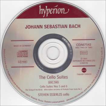 2CD Johann Sebastian Bach: The Cello Suites