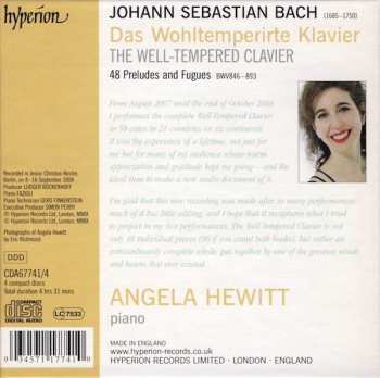 4CD/Coffret Johann Sebastian Bach: The Well-Tempered Clavier