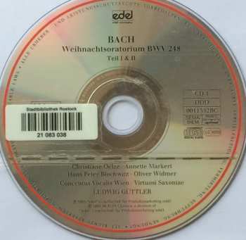 3CD Johann Sebastian Bach: Weihnachtsoratorium · Christmas Oratorio · Oratorio De Noël / Gloria In Excelsis Deo BWV 191