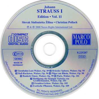 CD Johann Strauss Sr.: Johann Strauss I:  Edition • Vol. 11