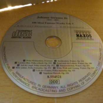 CD Johann Strauss Jr.: 100 Most Famous Waltzes, Overtures, Polkas And Marches Volume 5