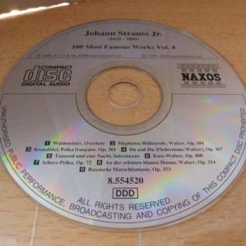 CD Johann Strauss Jr.: 100 Most Famous Waltzes, Overtures, Polkas And Marches Volume 4