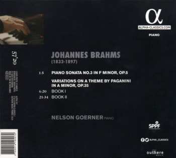 CD Johannes Brahms: Sonata Op.5 - Variations On A Theme By Paganini