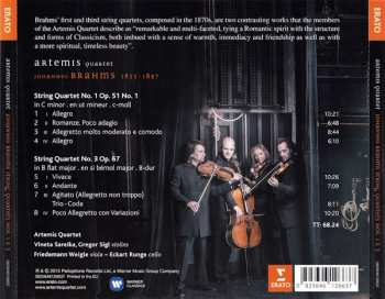 CD Johannes Brahms: String Quartets Nos. 1 & 3