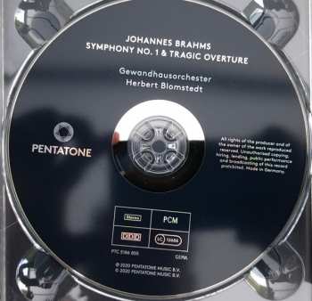 CD Johannes Brahms: Symphony No. 1 & Tragic Overture