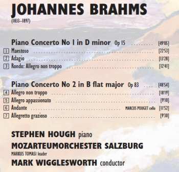 2CD Johannes Brahms: The Piano Concertos