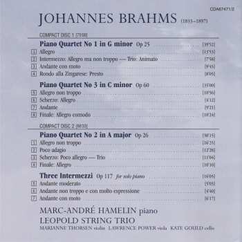 2CD Johannes Brahms: The Piano Quartets