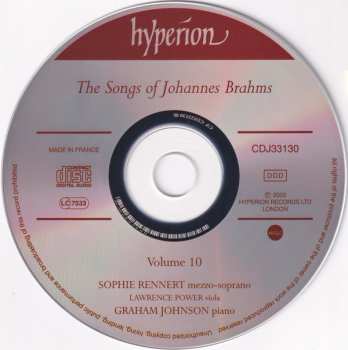 CD Johannes Brahms: The Songs Of Brahms ~ 10