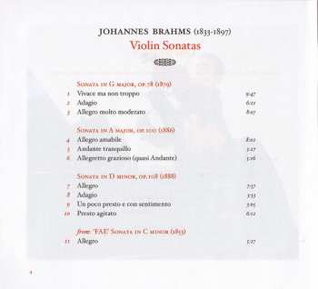CD Johannes Brahms: Violin Sonatas