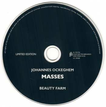 CD Johannes Ockeghem: Masses