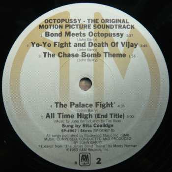 LP John Barry: Octopussy (Original Motion Picture Soundtrack)