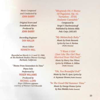 CD John Barry: Somewhere In Time (Expanded Original Soundtrack) LTD