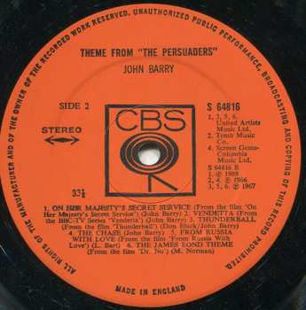 LP John Barry: Theme From The Persuaders!