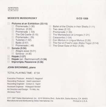 CD Modest Mussorgsky: Pictures At An Exhibition - Sonata(4 Hands), Hopak, Impromptu Passioné